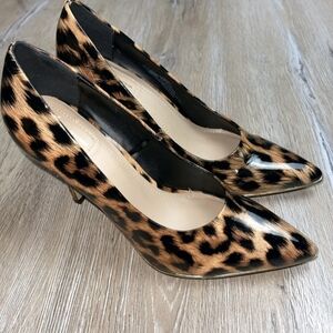 NEW! MARC NEW YORK POINTED TOE HEELS ANIMAL PRINT SIZE 7.5!